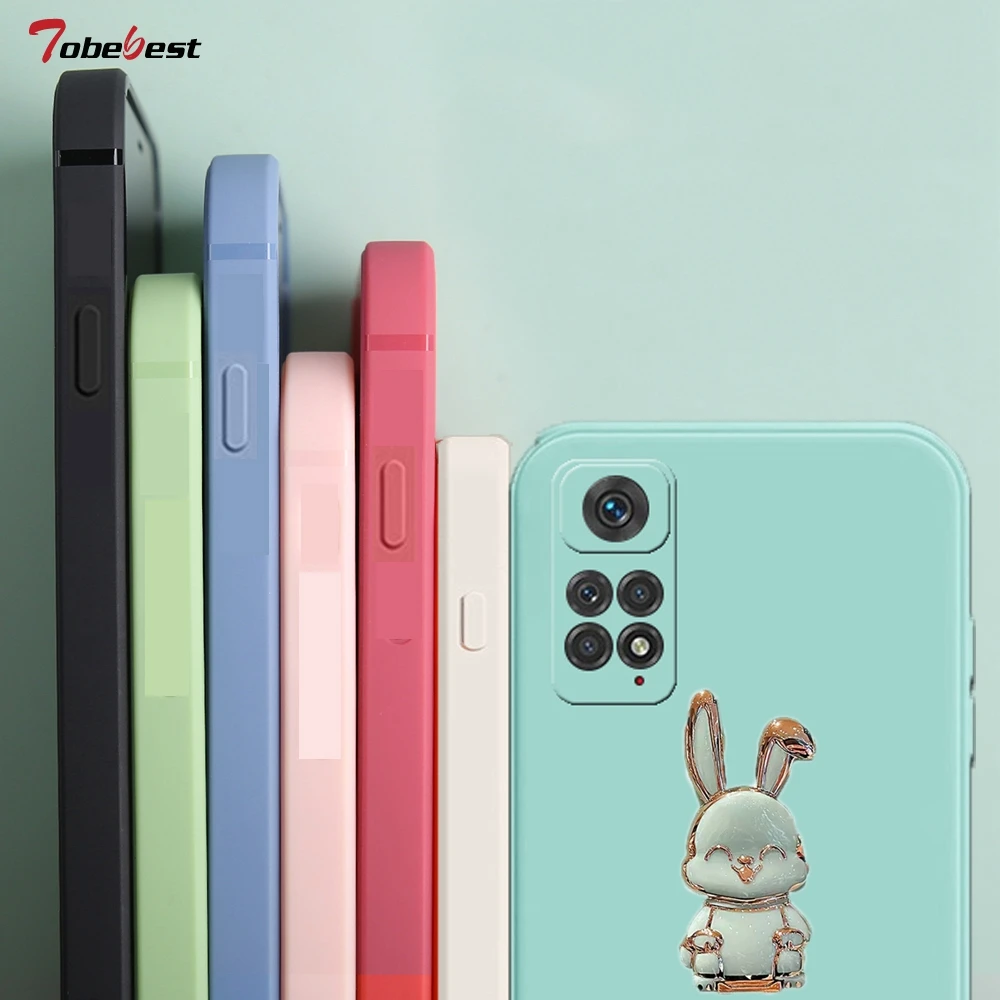 Кролик багажный кронштейн Силиконовый Чехол-держатель Для Телефона Xiaomi Redmi Note 11 11S 10 10S 9 9S 8 8T 7 6 5 Pro 4G 5G Чехол