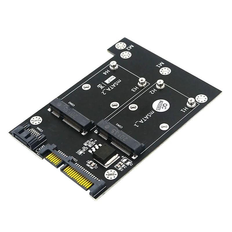 Карта переноса Naked Card с двойным MSATA SSD на двойной SATA3.0 6 Гбит/с, карта-адаптер конвертера со светодиодным индикатором