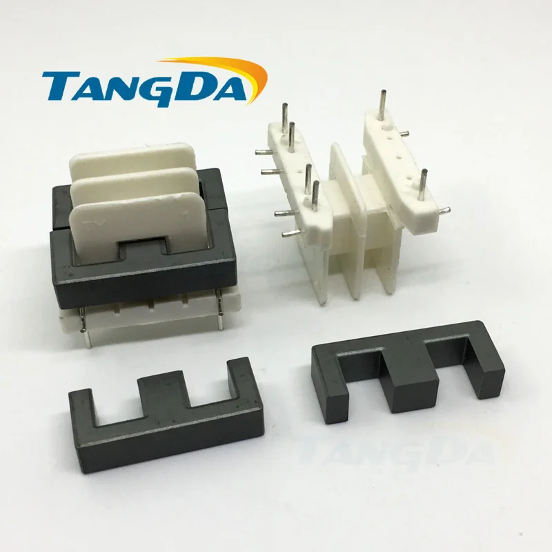Tangda EE EE25 Тип 4 + 2-контактный 6P катушечный магнитный сердечник + каркасный ферритовый корпус силового трансформатора PC40 DIP С двойной канавкой 2 слота A.