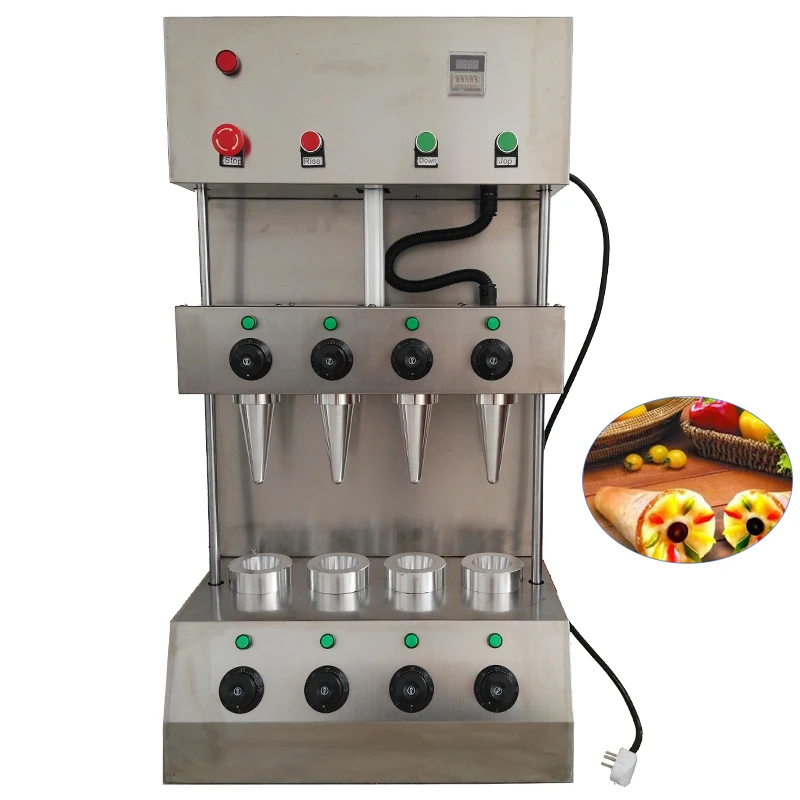 Электрическая машина для производства конусов для пиццы Коммерческая Машина для производства конусов для пиццы Машина для изготовления конусов для пиццы из нержавеющей стали