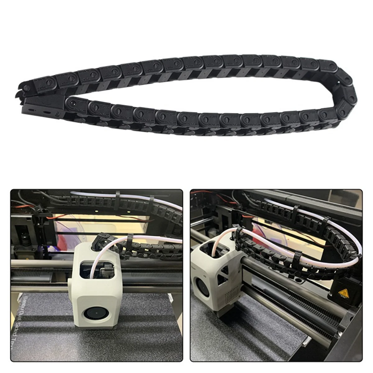 Кабельные цепи, тяговая цепь для Bambu Lab P1P, Тяговая цепь открывающегося типа, Буксирный трос, комплект для сборки деталей 3D-принтера