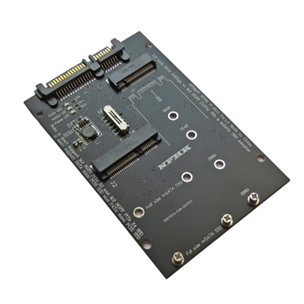 M.2 NGFF MSATA SSD до 2,5 дюймов SATA 6,0 Гбит/с 2 в 1 Адаптер Конвертер Карты Поддержка ПК Ноутбук Жесткий Диск