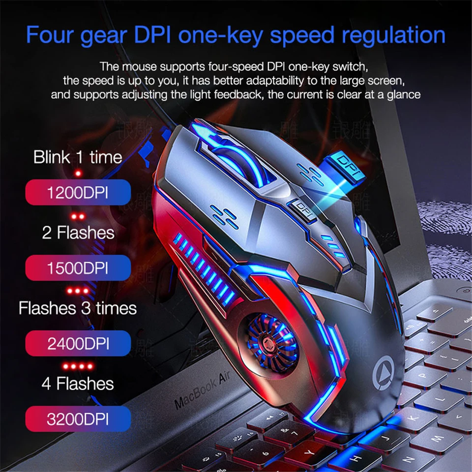 Игровая мышь G5 Проводная 6d светящаяся игровая механическая компьютерная мышь (щелчок со звуком)
