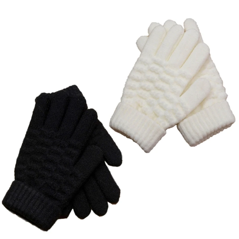 Зимние теплые перчатки, удобные и гибкие детские перчатки для школы и катания на коньках