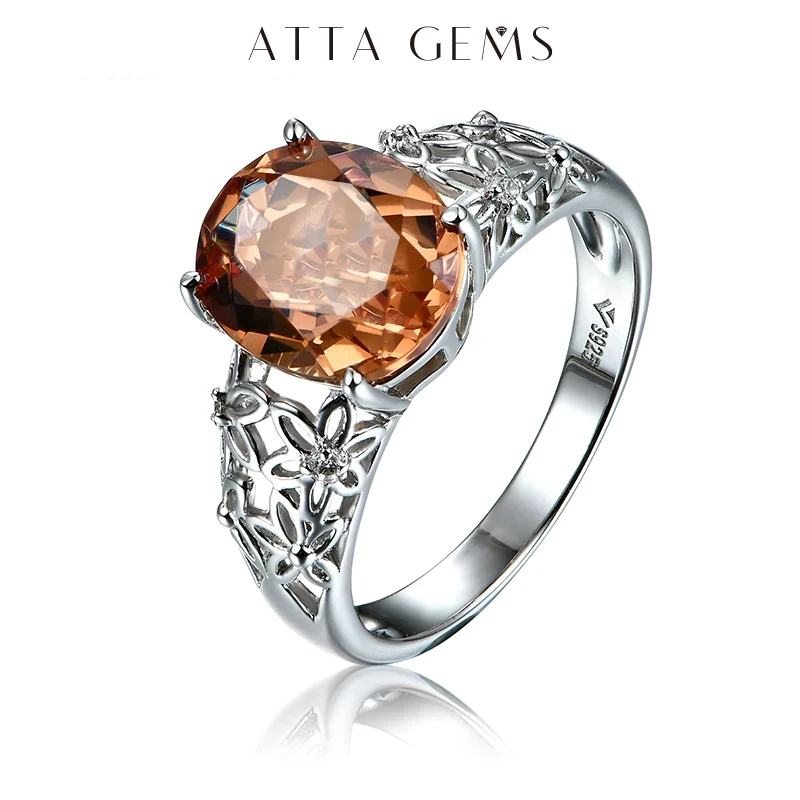 Серебряное кольцо с камнем Зултанит, Измененный цвет, Женское Обручальное кольцо специального дизайна, 6 Карат, Созданное Диаспорским серебряным обручальным кольцом.