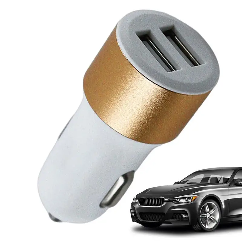 Автомобильное зарядное устройство USB с двумя портами 12-24 В, автомобильное зарядное устройство с двумя портами, автомобильный адаптер для зарядки, Стабильная автомобильная USB-розетка, Удобный прикуриватель USB C, Автомобильный USB