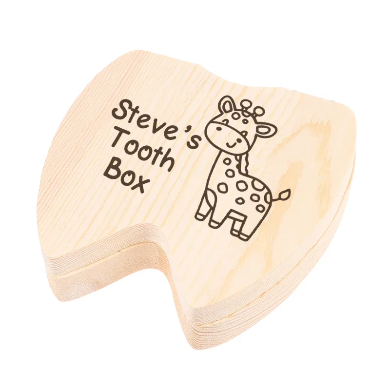 Персонализированное имя Коробка Зубной феи Подарки для душа для детей Коробка для подарков на память о зубах Подарки на день рождения Коробка для детских зубов m