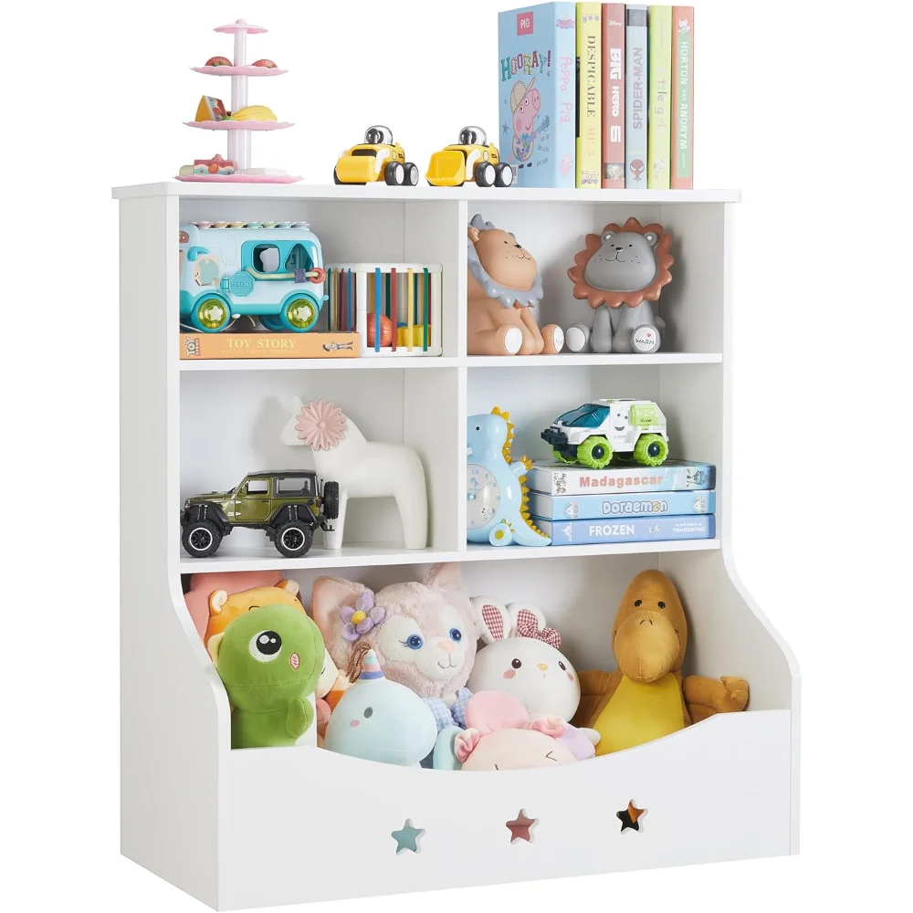 Органайзер для хранения детских игрушек TOYMATE, детский многофункциональный книжный шкаф и книжная полка, шкаф для хранения игрушек Toddler 5 Cubby,