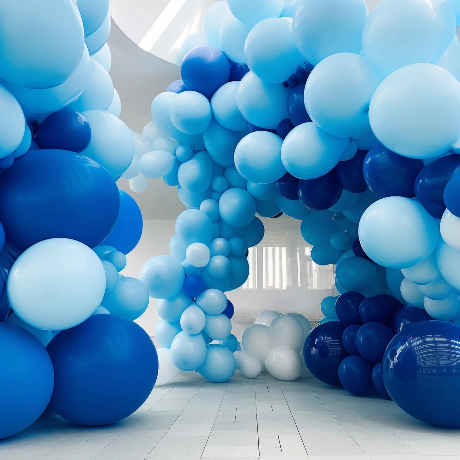 132 шт. компл. Синяя алюминиевая фольга длиной 32,8 фута для стримеров на День рождения, украшений для вечеринок, подвесных шаров из латекса.