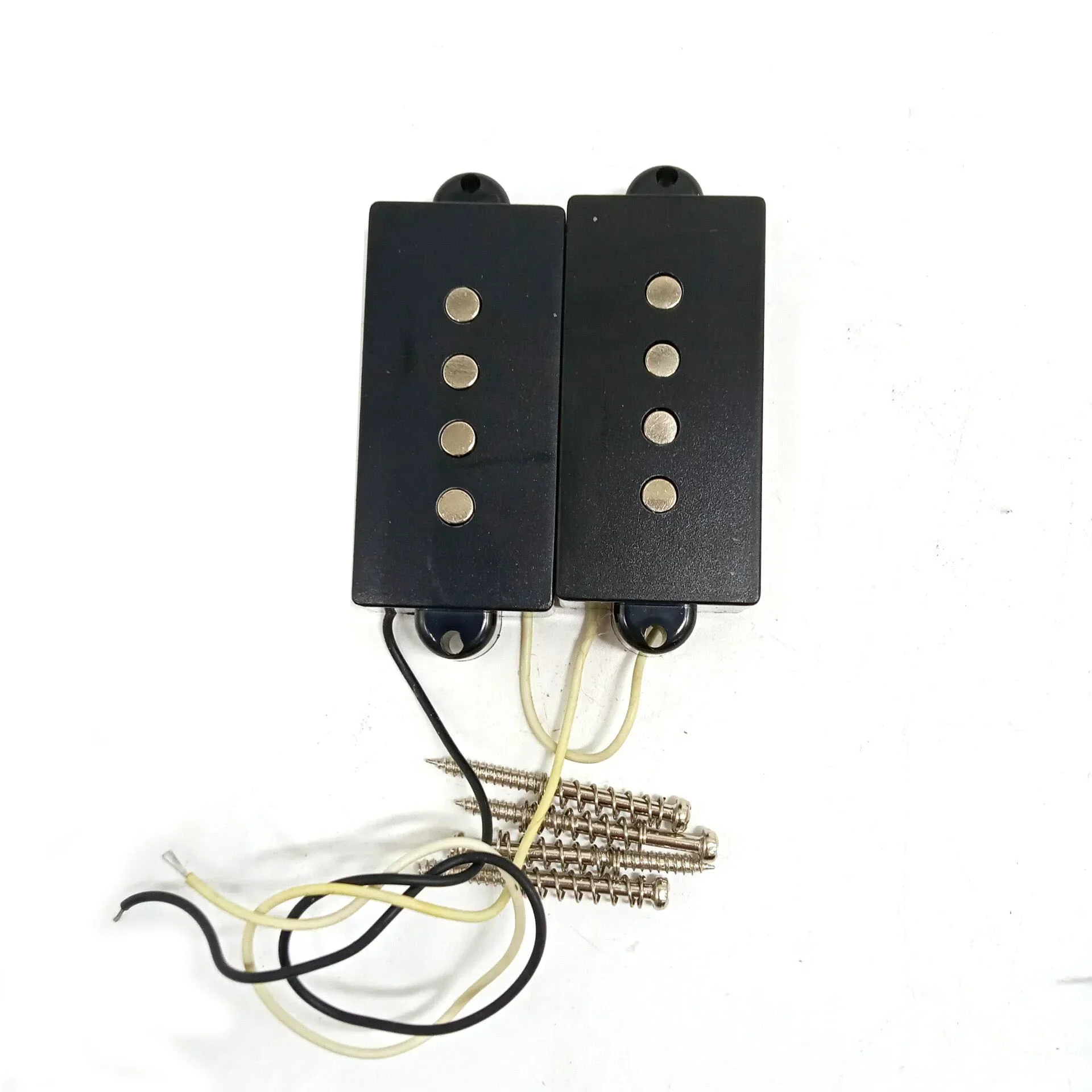 4-струнный звукосниматель Precision P для бас-гитары открытого типа для электрогитары, черный/белый