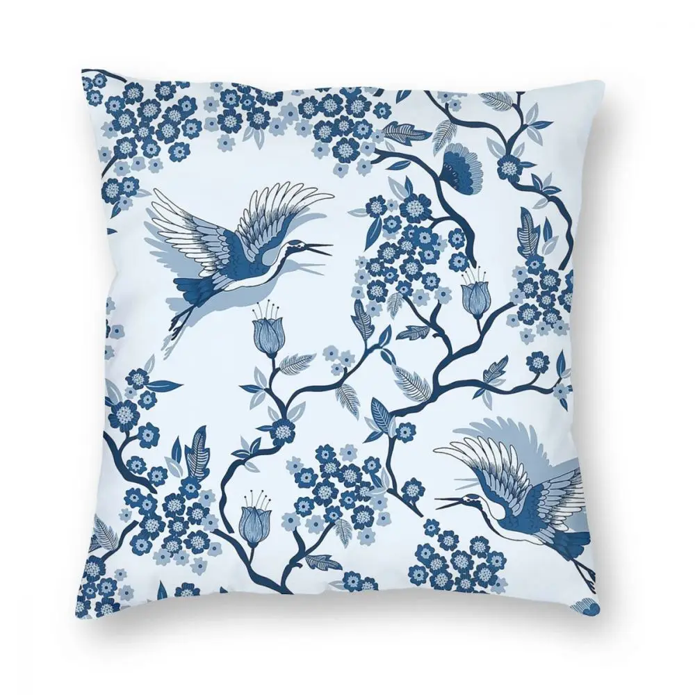 Классическая синяя наволочка в стиле шинуазри, декоративная подушка из полиэстера с синим рисунком Delft, новинка, наволочка для домашнего декора
