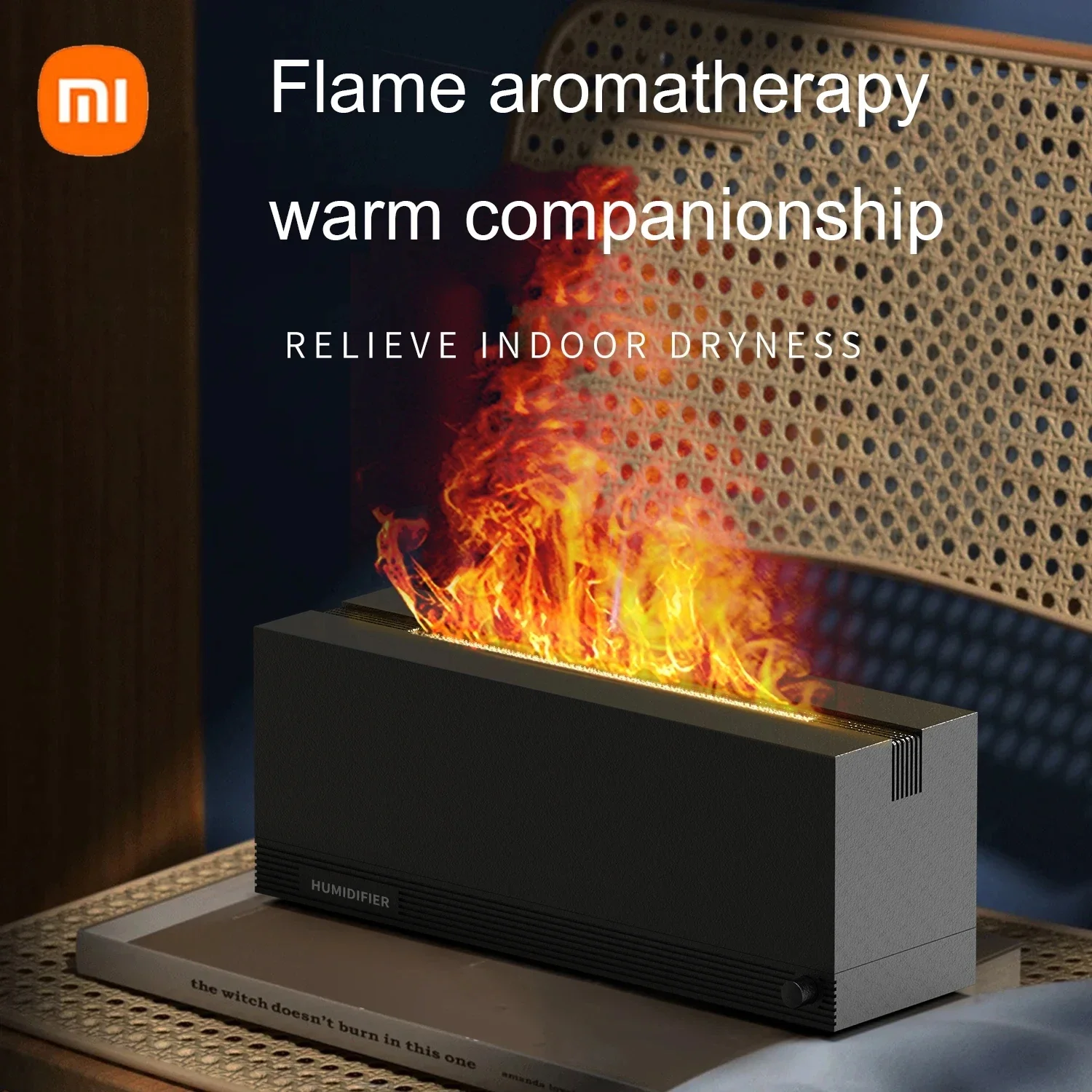 Увлажнитель воздуха Xiaomi 320 мл Flame Air с эфирными маслами Портативный USB-диффузор Type-C с красочным светодиодным ночником Home