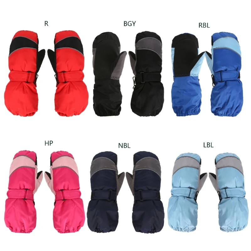 1 пара теплых и стильных лыжных перчаток для детей, зимние перчатки для снега, мягкие дышащие варежки без пальцев для зимних приключений